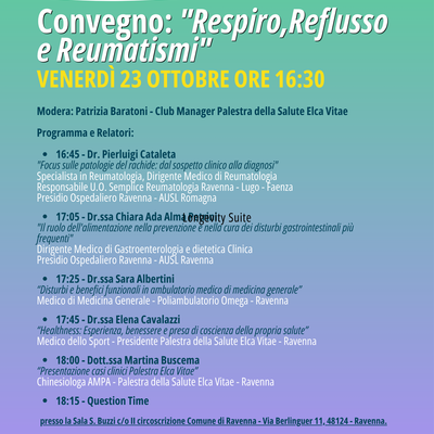 Mal di schiena, reflusso, fiato corto: il 23 ottobre a Ravenna quattro specialisti rispondono insieme